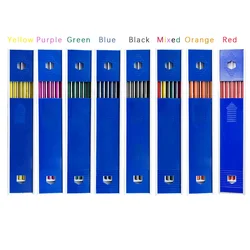 Crayon mécanique effaçable coloré avec recharge de 2.0mm, 12 pièces/boîte, pour croquis d'art, dessin, école, papeterie