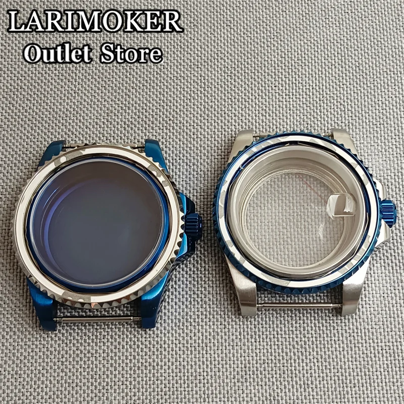 

LARIMOKER 40mm Men's Stainless Steel Watch Case Domed Sapphire Crystal SUB Blue Coating Suitable For NH35 NH36 ETA PT5000 9015