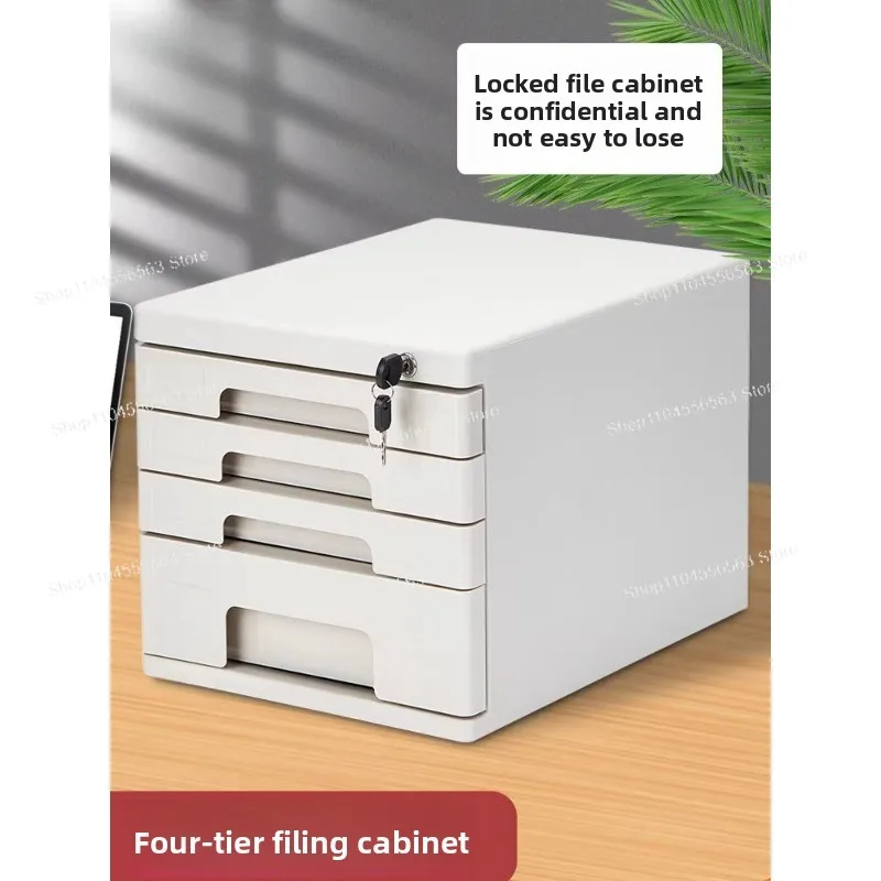 Lockable Thickened Office File Cabinets, Multi-layer Drawer Storage Cabinets for A4 Documents & Desktop Organizing