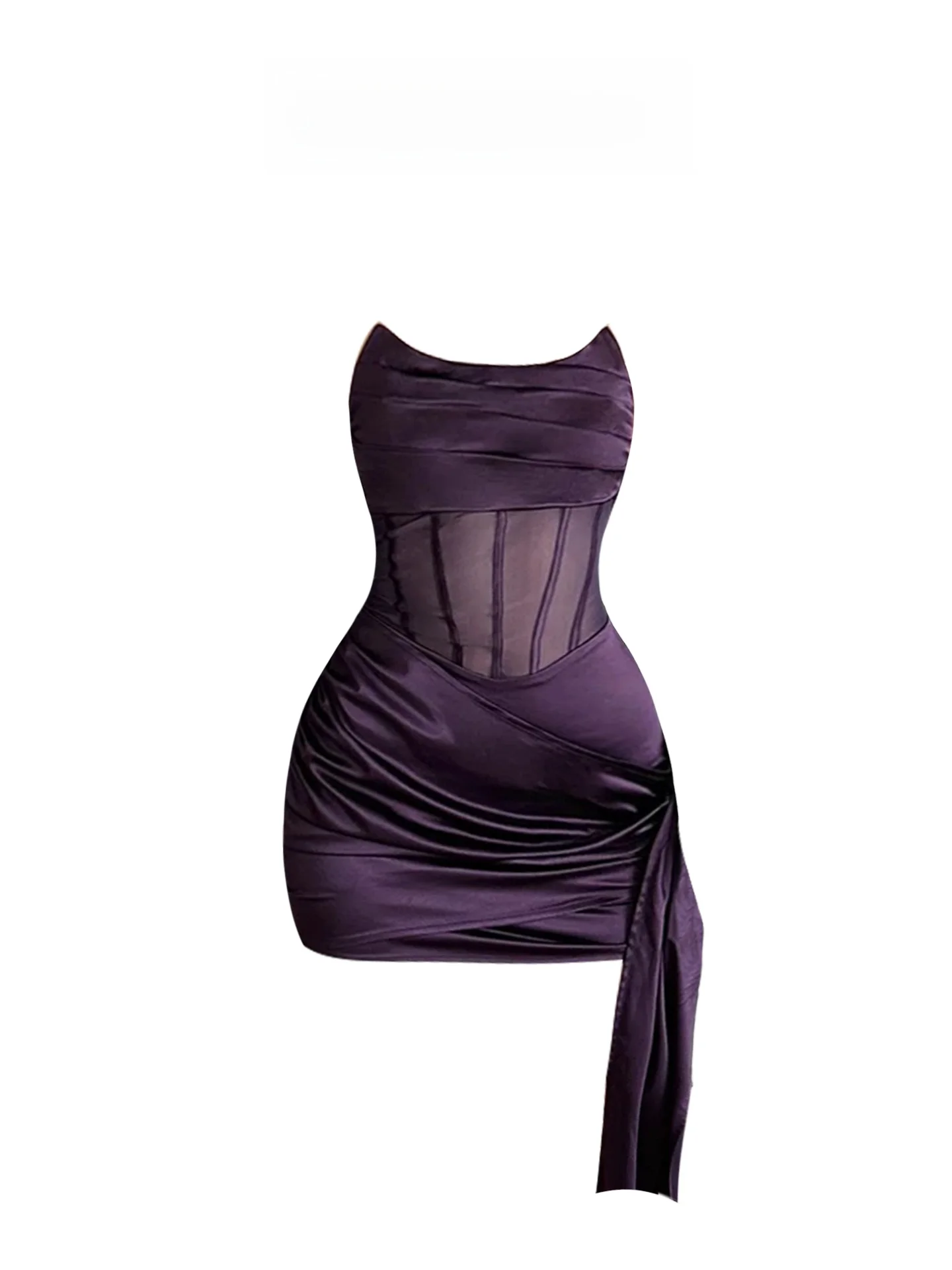 

HEZA сексуальное фиолетовое бюстье с вставкой Dr, женская облегающая юбка со сложенным подолом, повседневная осенне-зимняя ort Dr