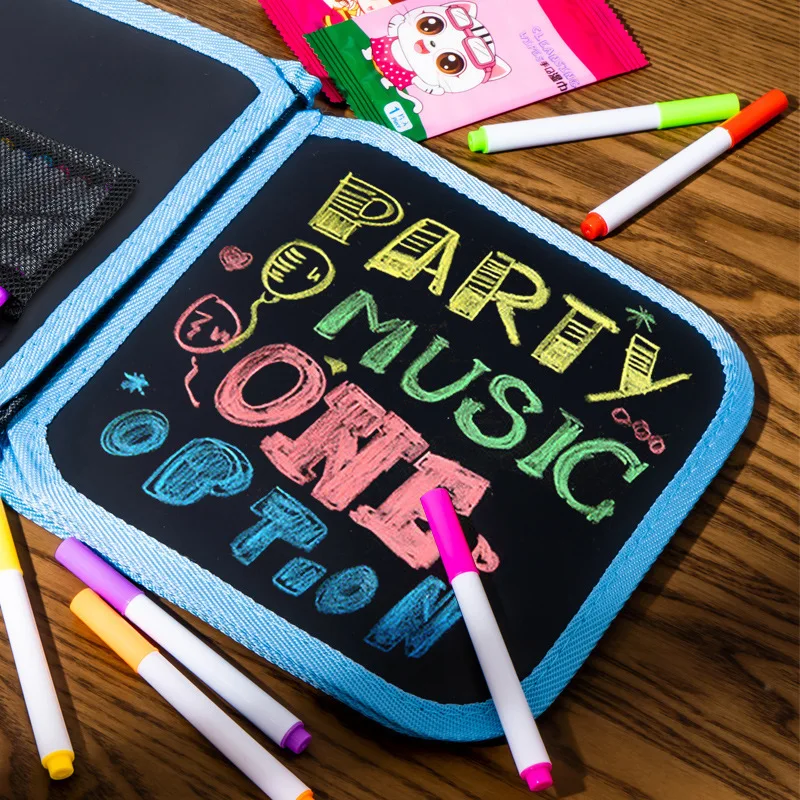 6 Pages Multi-functional Drawing Board Coloring Books Erasable Writing Board Children Portable Drawing Book Magic Blackboard