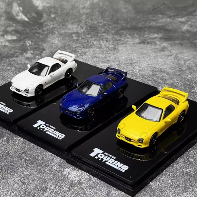 Hobby Japan Diecast 1/64 Scale Mazda RX-7 FD3S Modified Sports Car Alloy Model Static Display Collectibles Boy Gift Toy Ornament