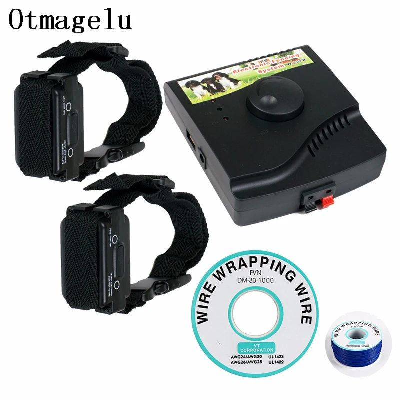 Waterproof Rechargeable Electronic Dog Fence Dog Training Collars Shock Collar Pet Containment System with Electric Transmitter