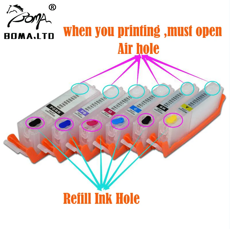 6PC PGI-150 CLI-151 PGI150 CLI151 Ink Cartridge For Canon MG5410 MG5510 MG6310 MG7110 MX721 MX921 IP7210 IP8710 IX6810 Printer