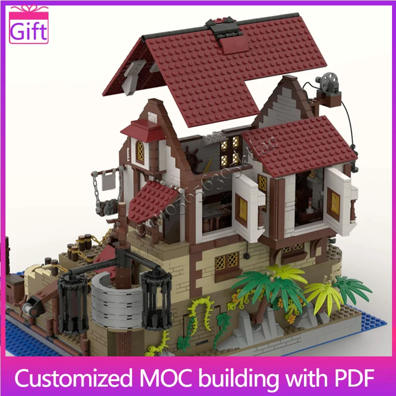 

2869 Parts Moc Medieval Pirate Stronghold Model Building Blocks DIY Sets Assembly Bricks Toys for Kids Exquisite Birthday Gift