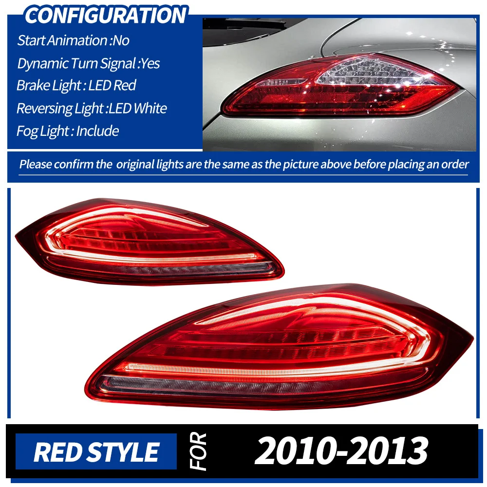 Car RGB Rear Lights For 2010 2011 2013 2013 Porsche Panamera Led Tail Lights 970 970.1 Modified Accessories