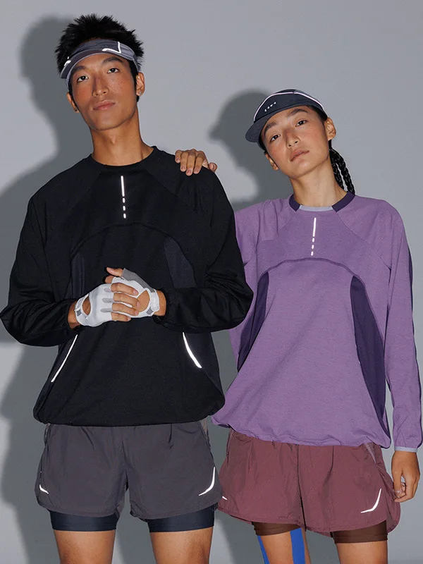 

Brave Flng Lightweight Training Sport Qui Dry Long Sve T irt Couple Sle Reflective Outdoor Loose Cycling T-irt