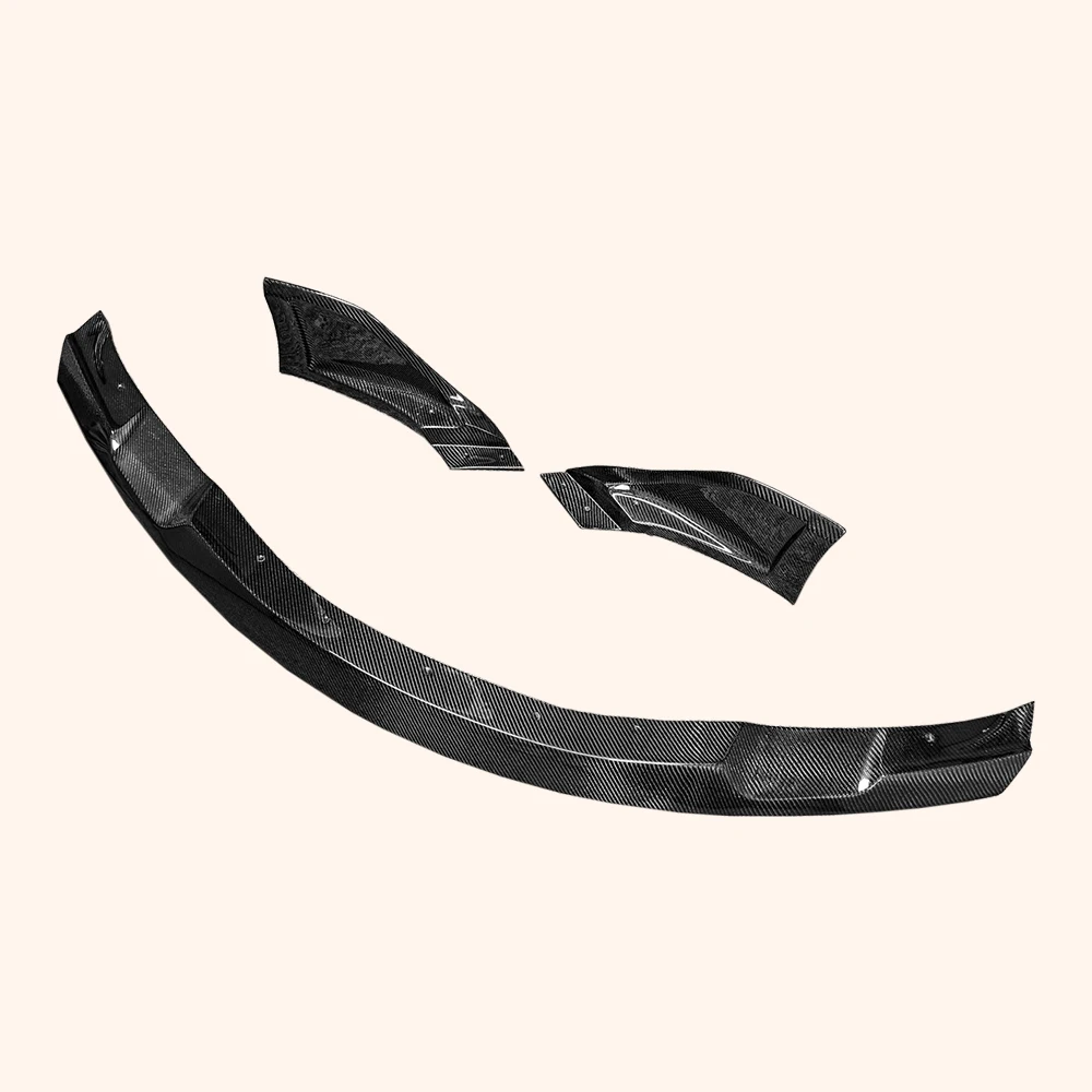 2019-2024 ل GR ل Supra MK5 A90 A91 أجزاء الجسم الكربون P3 نمط الجبهة حافة مصد السيارة 3 قطعة #3