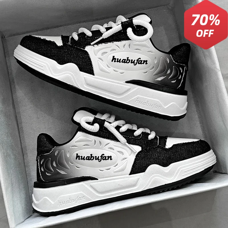 

Осенние джинсовые кеды на платформе для мужчин, модные дышащие низкие кеды для скейтбординга, мужские кроссовки