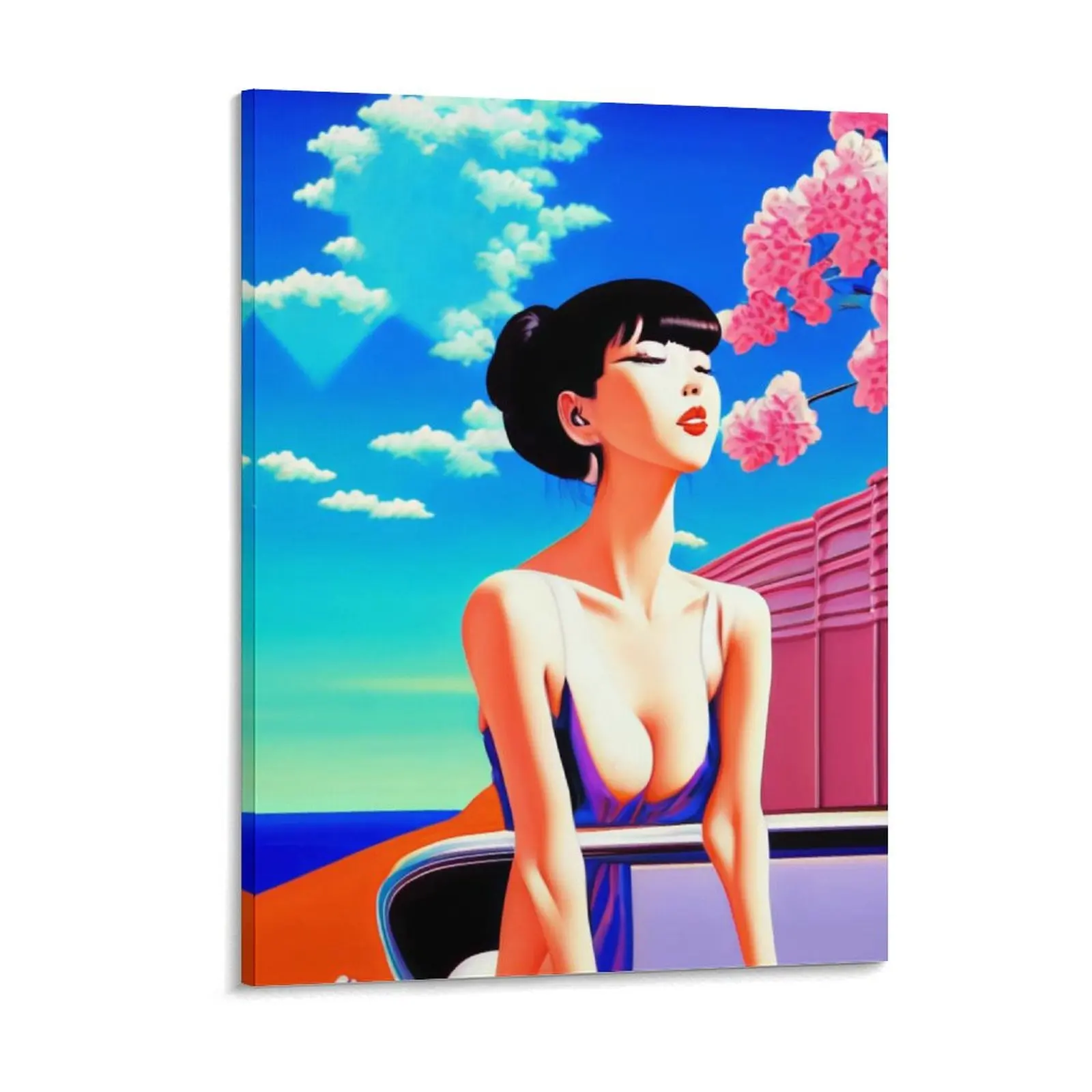 Hiroshi nagai plane Canvas Painting Rusty Decoration Custom Customize Create Framed Wall Paintings