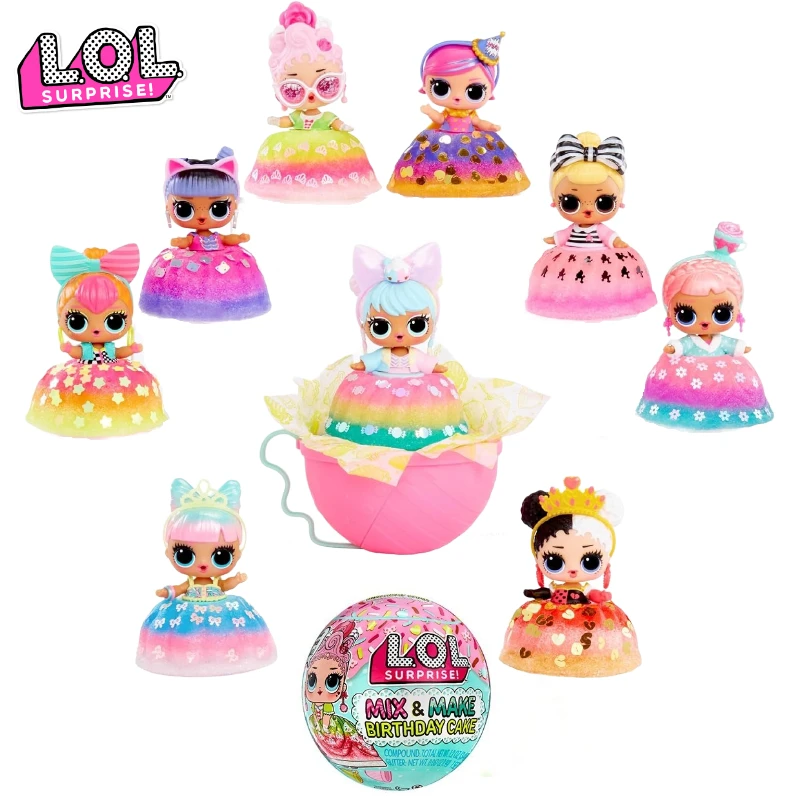 En stock, L.O.L. ¡Sorpresa! Muñeca sorpresa bola de demolición muñeca de pastel de cumpleaños caja ciega vestido de niña Casa de juegos para niños