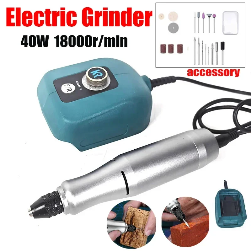 20V Mini Rechargeable Lithium Electric Grinder Forward Reverse Steples Speed AdjustDIY Electric Drill for 18V-21V Makita Battery