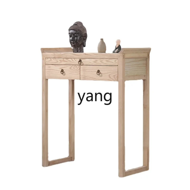 

Yjq Ash Wood Altar Buddha Shrine Household Buddha Statue Enshrine Table Modern New Chinese Furniture