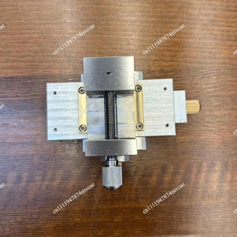 High Precision Manual XY Cross Slide Table with Lead Screw Drive Flat Vise