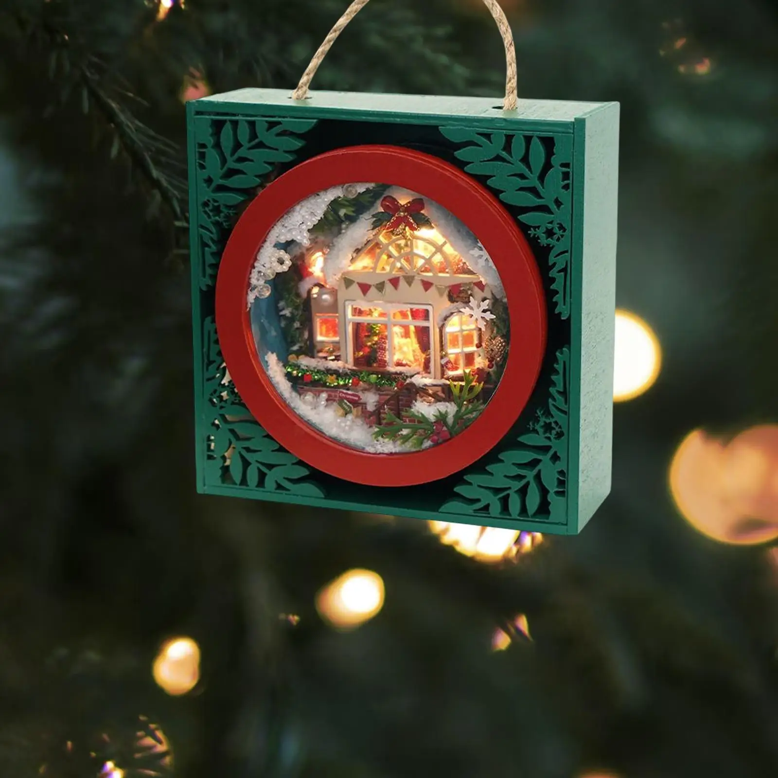 가벼운 미니 하우스 모델 키트로 DIY, 수제 크리스마스 장식