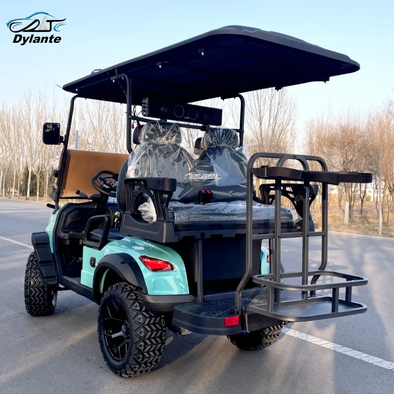 Most Popular 4 Wheel 4 Seat High End Off Road Vehicle 48V 60V Lithium Battery Disc Brake LCD Display Electric Hunting Golf Cart