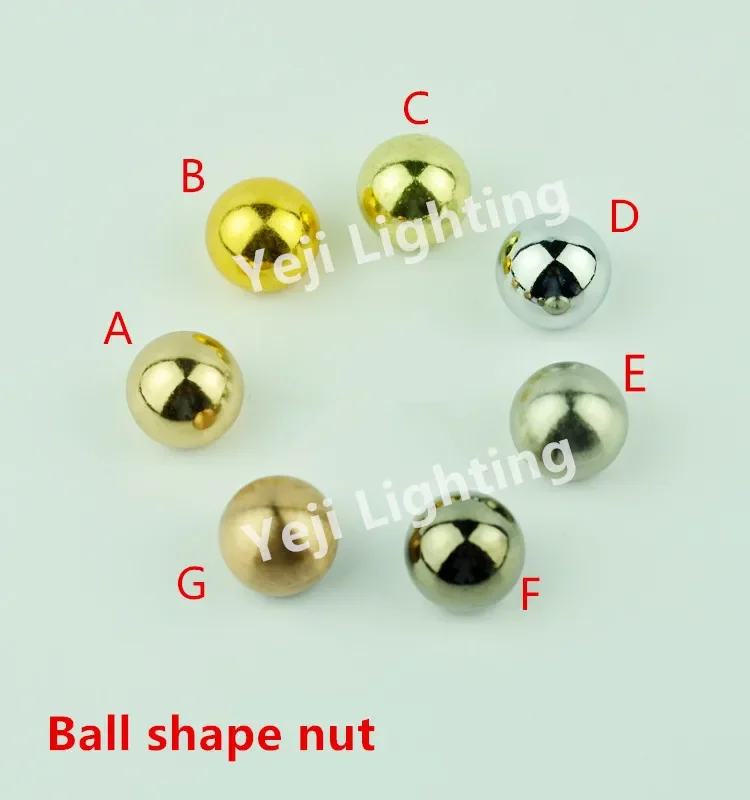 M10 inner teeth Electroplate Bald cap Bald nut Round cap Decorative cap Lighting accessories DIY