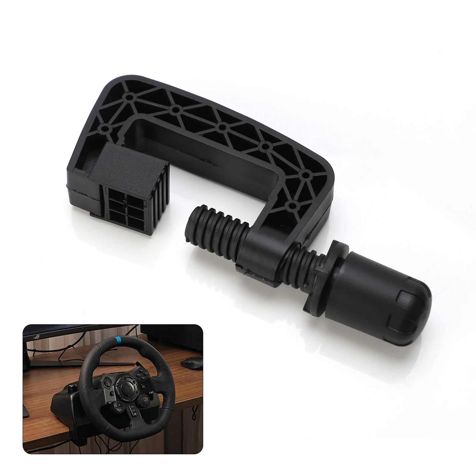 2 pcs Black Steering Wheel System Fixing Clamp Simulator Handle Clip For Logitech G923 G920 G29 G27 G25