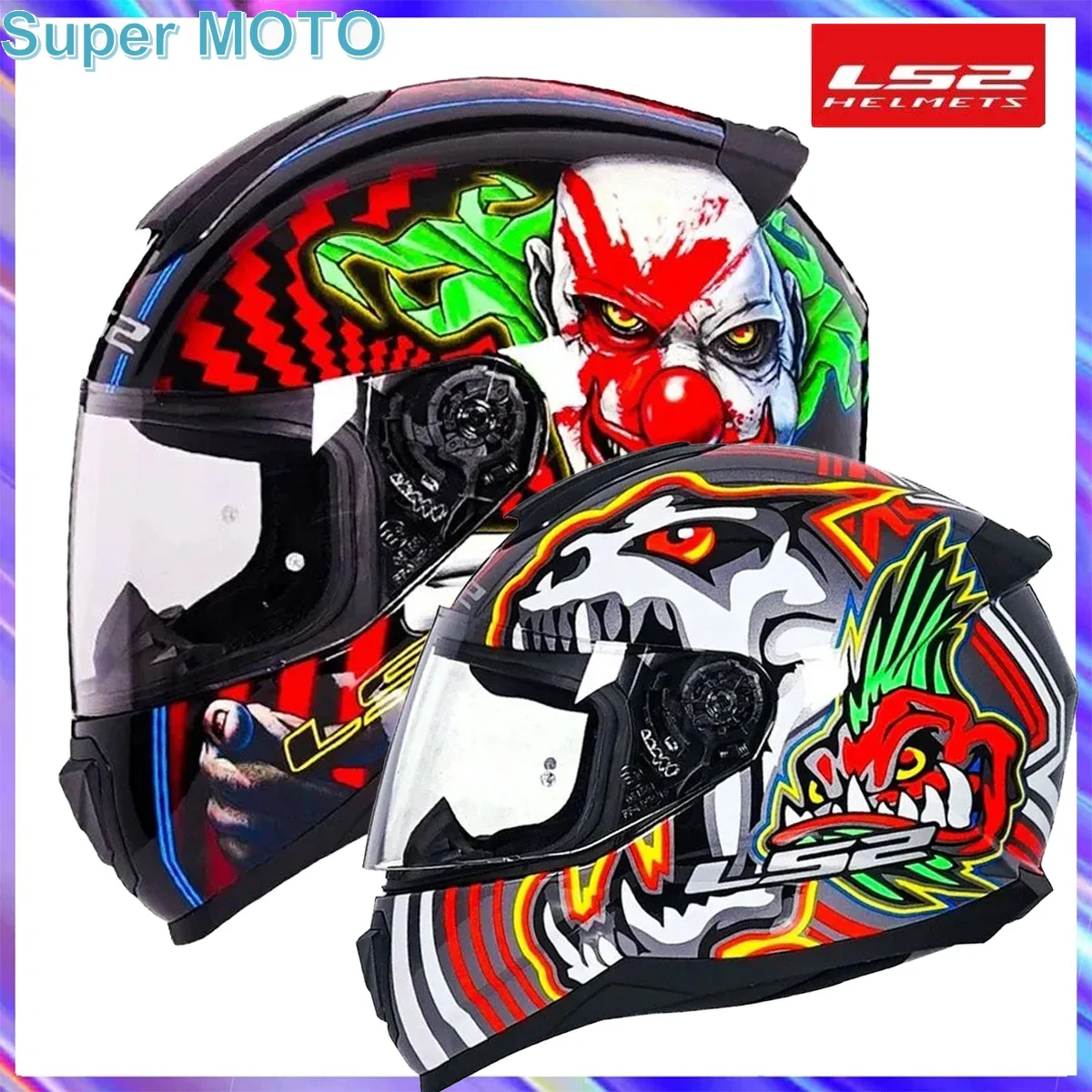 Original LS2 FF802 Motorcycle Helmet  Full Face Motorcycle Helmets Casque Moto Capacete Motocross Lightweight  Off-Road Racing