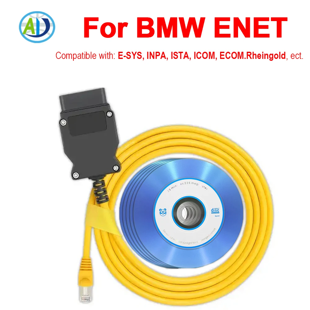 Кабель ENET для BMW F-serie ESYS INPA ISTA Refresh скрытые данные ICOM кодирование ECU программатор диагностический OBDII Ethernet RJ45 кабель