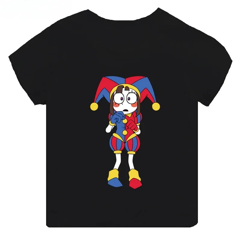 Hochwertige, lässige Baumwoll-T-Shirts für Jungen und Mädchen, niedliche, kurzärmelige, neue T-Shirts mit Digital Circus-Aufdruck für Mädchen, Kinderoberteile – Detail 4