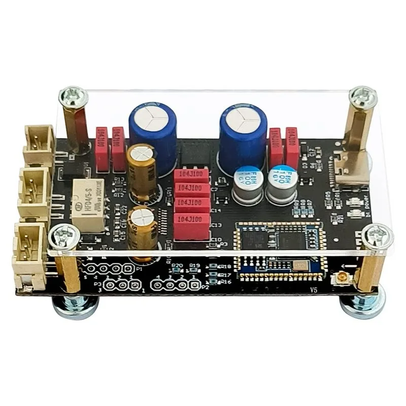 Bluetooth 5.1 Audio Receiver Module, HiFi Lossless Decoder Board, Wireless Stereo Audio Adapter with QCC5125 QCC3034 Chip