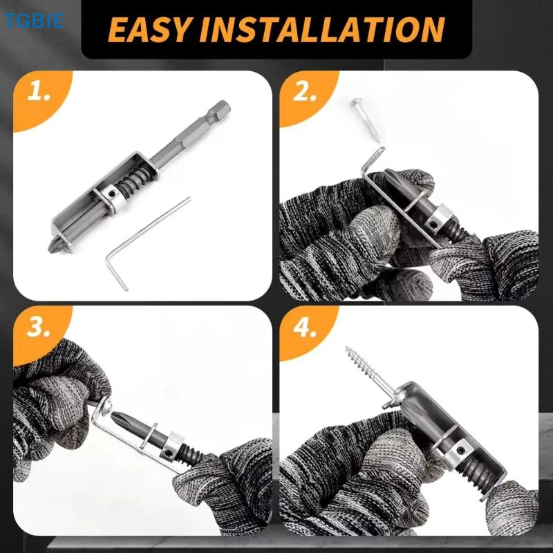 

[TL]【TL】1Pcs Electric Drills DIY Repair Tool 90mm Screw Holder Drill Bit Cross Anti-drop Screwdriver Bit Fixing Clamp