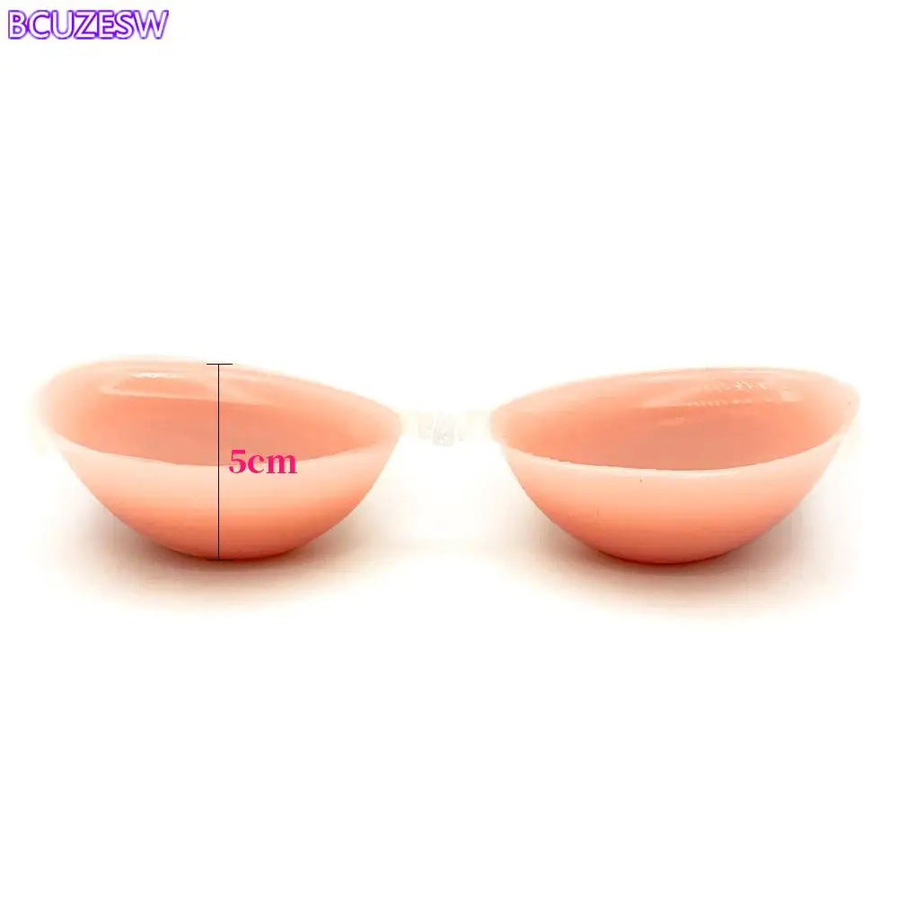 1PC 5CM/2.5/6 damski biustonosz niewidoczna klamra z przodu naklejki na klatkę piersiową bez ramiączek silikonowe zbieranie wzmocnienie oddychający biustonosz suknia ślubna
