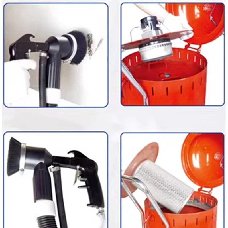 Vacuum Dust Collection Sandblasting Machine, Abrasive Recycling, 1200W, Rust Removal/polishing/matte Finish, Dust-free Operation