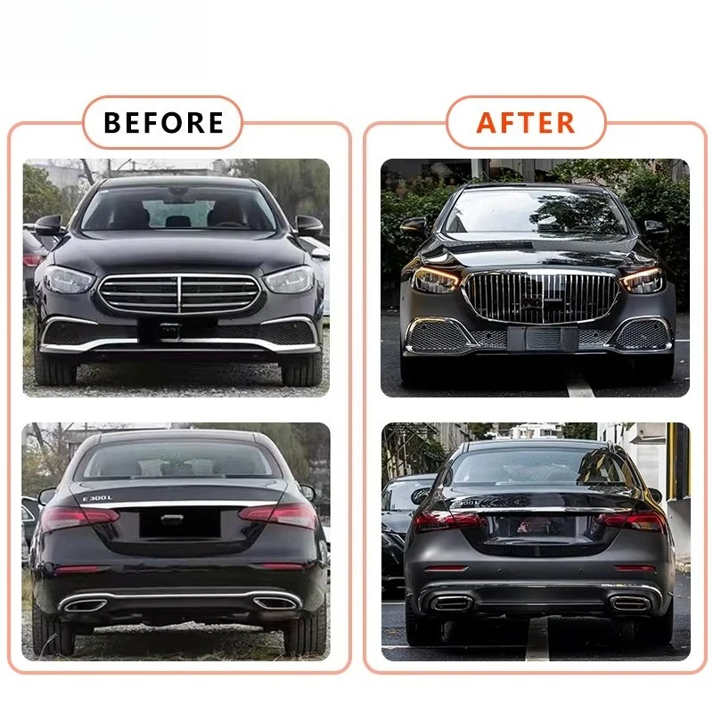 For 2021-2022  E Class W213 Upgrade M-BH Bodykit  Front Rear Bumper Grille Diffuser Exhaust Tips Factory Price
