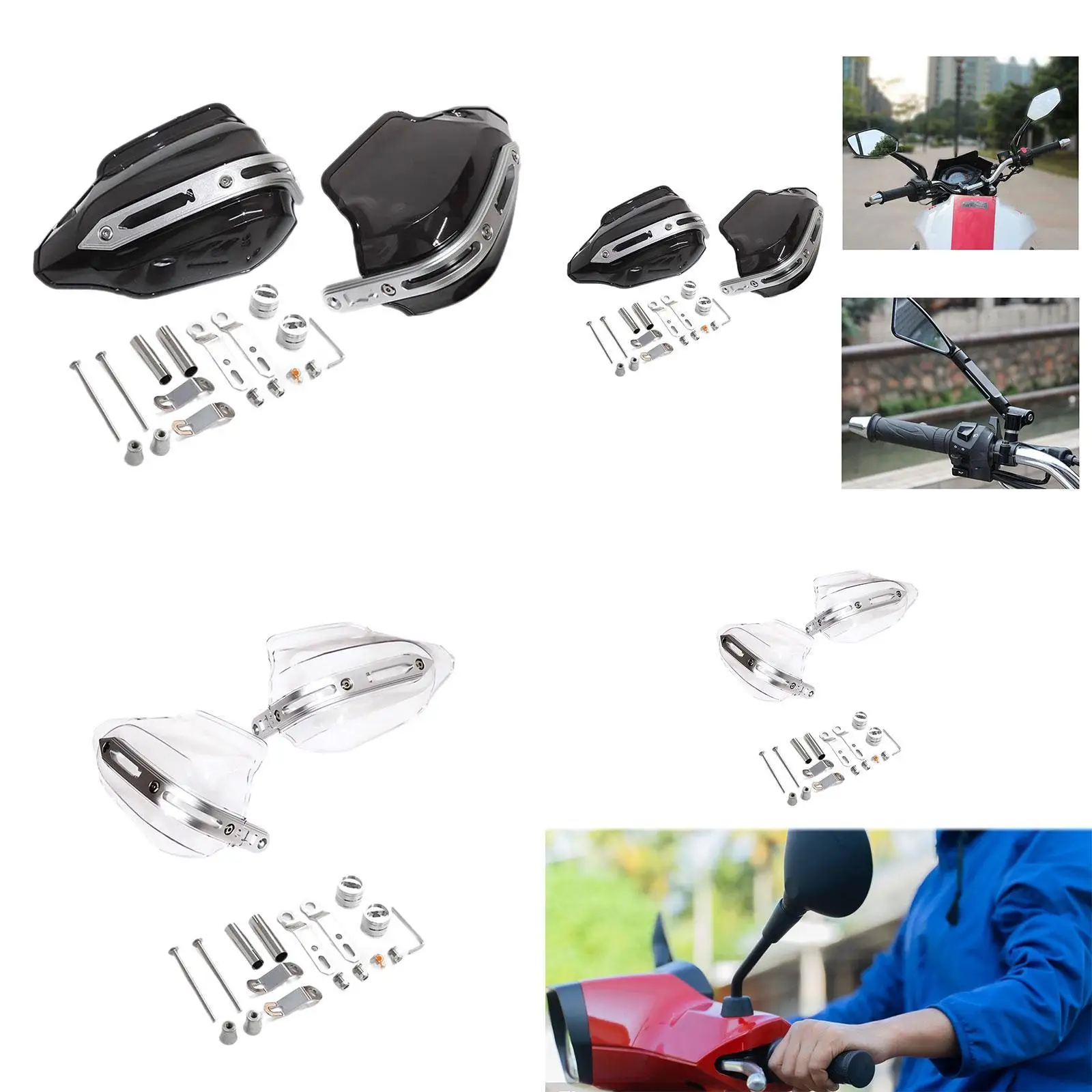 

2Pcs Motorcycle Handguard Easy Installation Hand Guard Wind Cold Protector