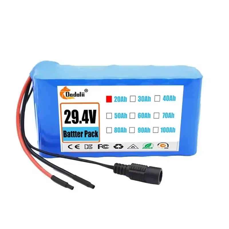 24V 7s2p 20Ah 18650 batería de iones de litio 29,4 v 20000mah bicicleta eléctrica silla de ruedas scooter batería + cargador