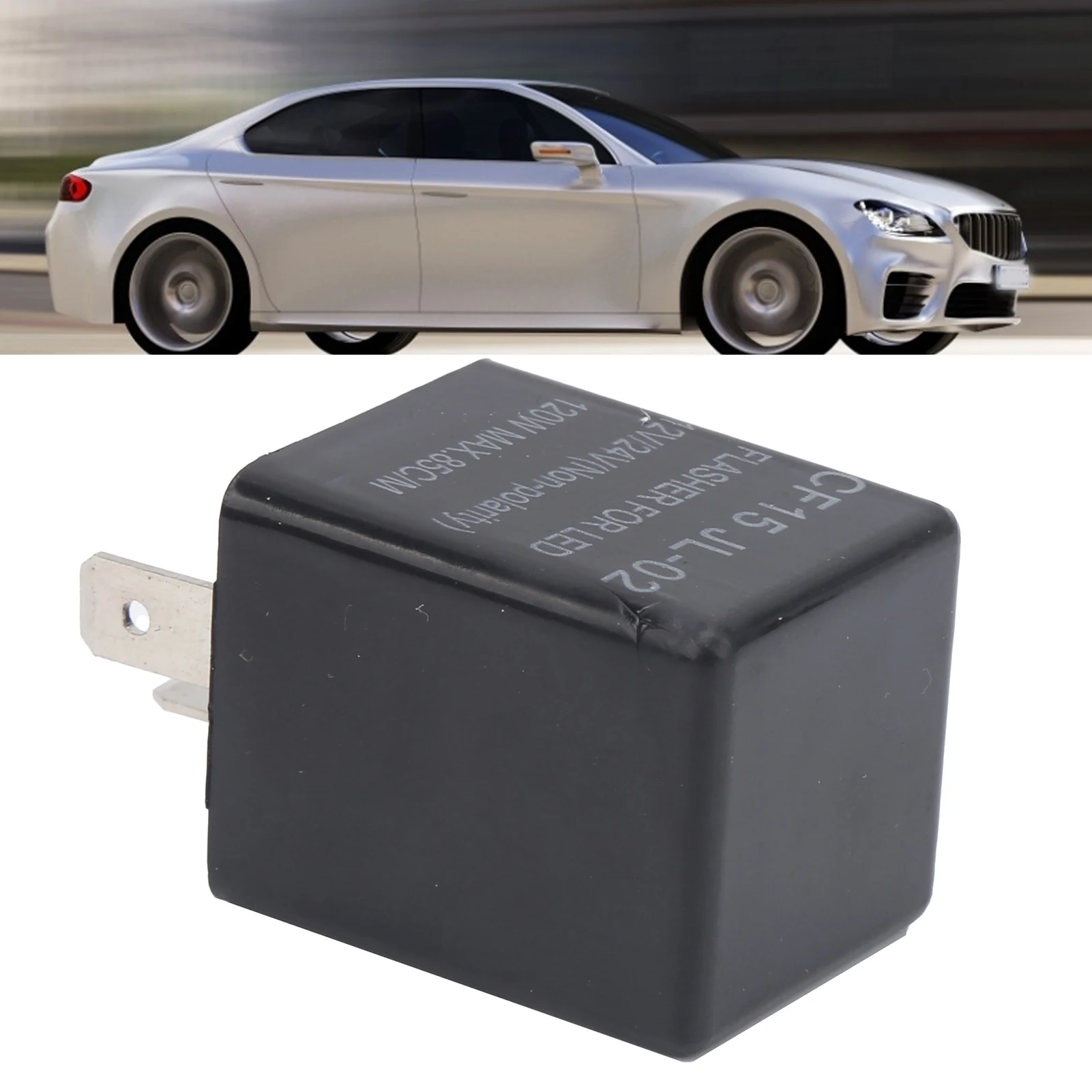 Non‑Polarity LED Flasher LED Flasher Non-Polarity 12V 24V  ABS Normally Open Flash Relay CF15 JL-02
