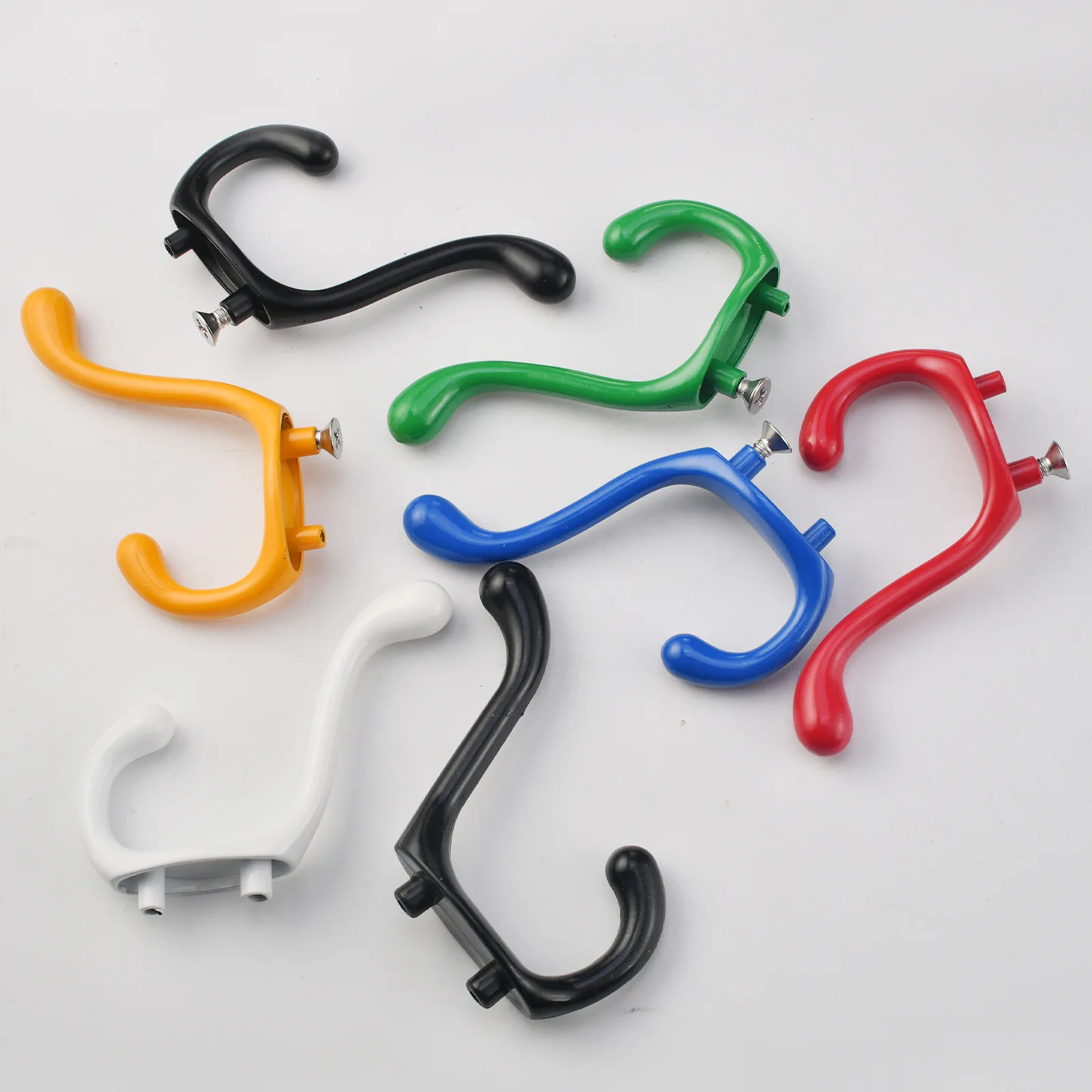 

Wholesale zinc alloy flat double cabinet bathroom coat hat single wall metal row small hook