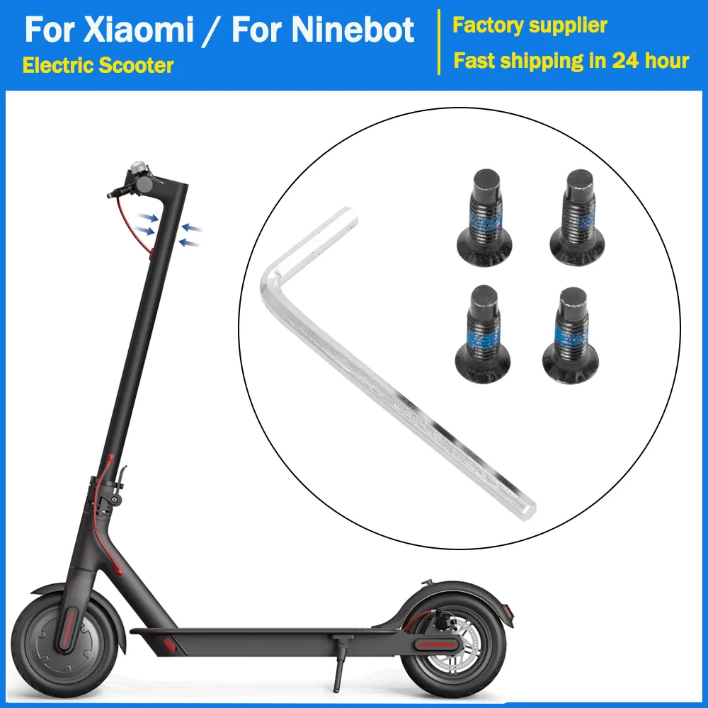 Original Front Fork Tube Pole To Base Mounting Screw with Wrench for Xiaomi M365 for Ninebot Max G30 ES Electric Scooter Screws