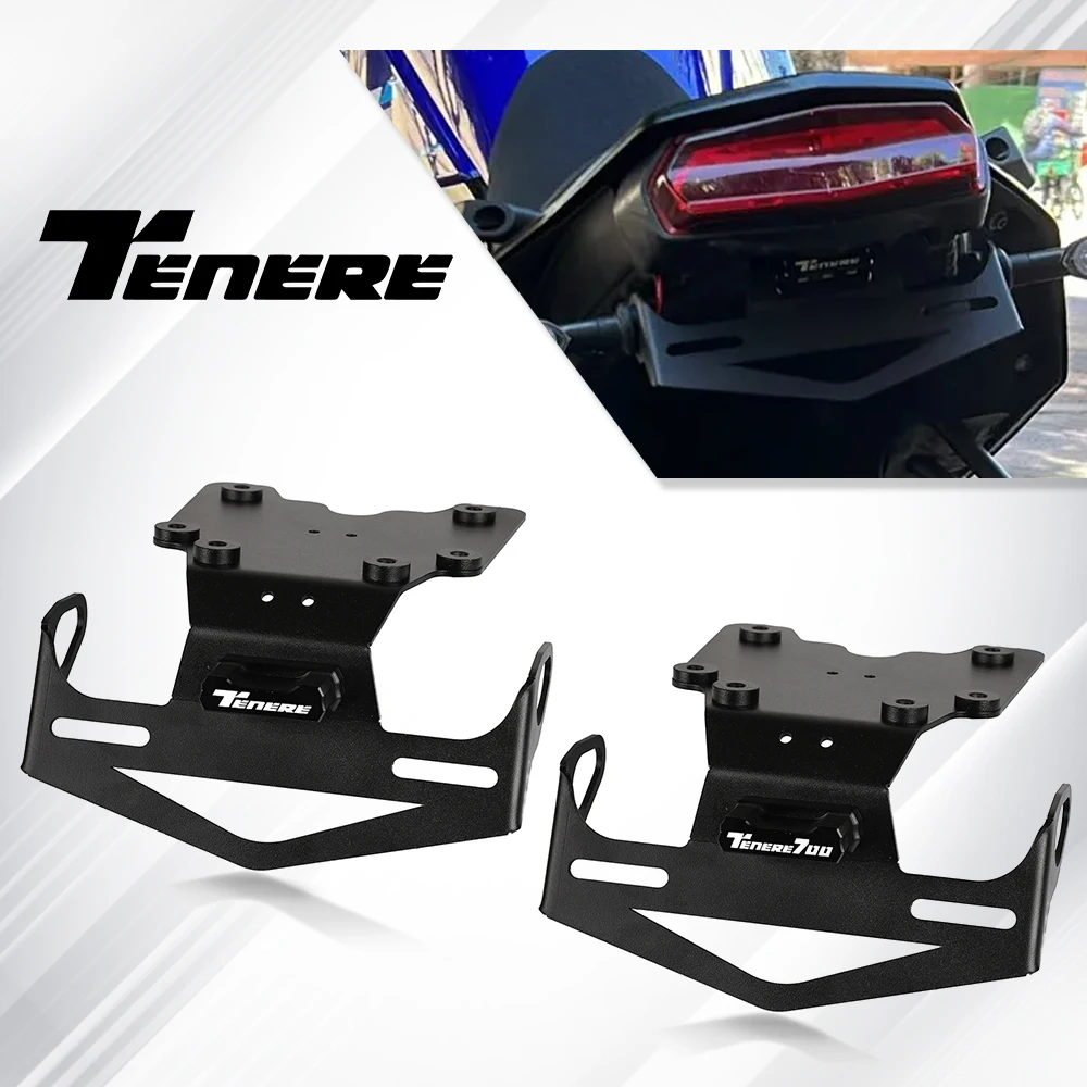 

FOR YAMAHA TENERE 700 Rally Tenere700 World Raid 2019-2025 License Plate Holder Bracket with Light Tail Tidy Fender Eliminator