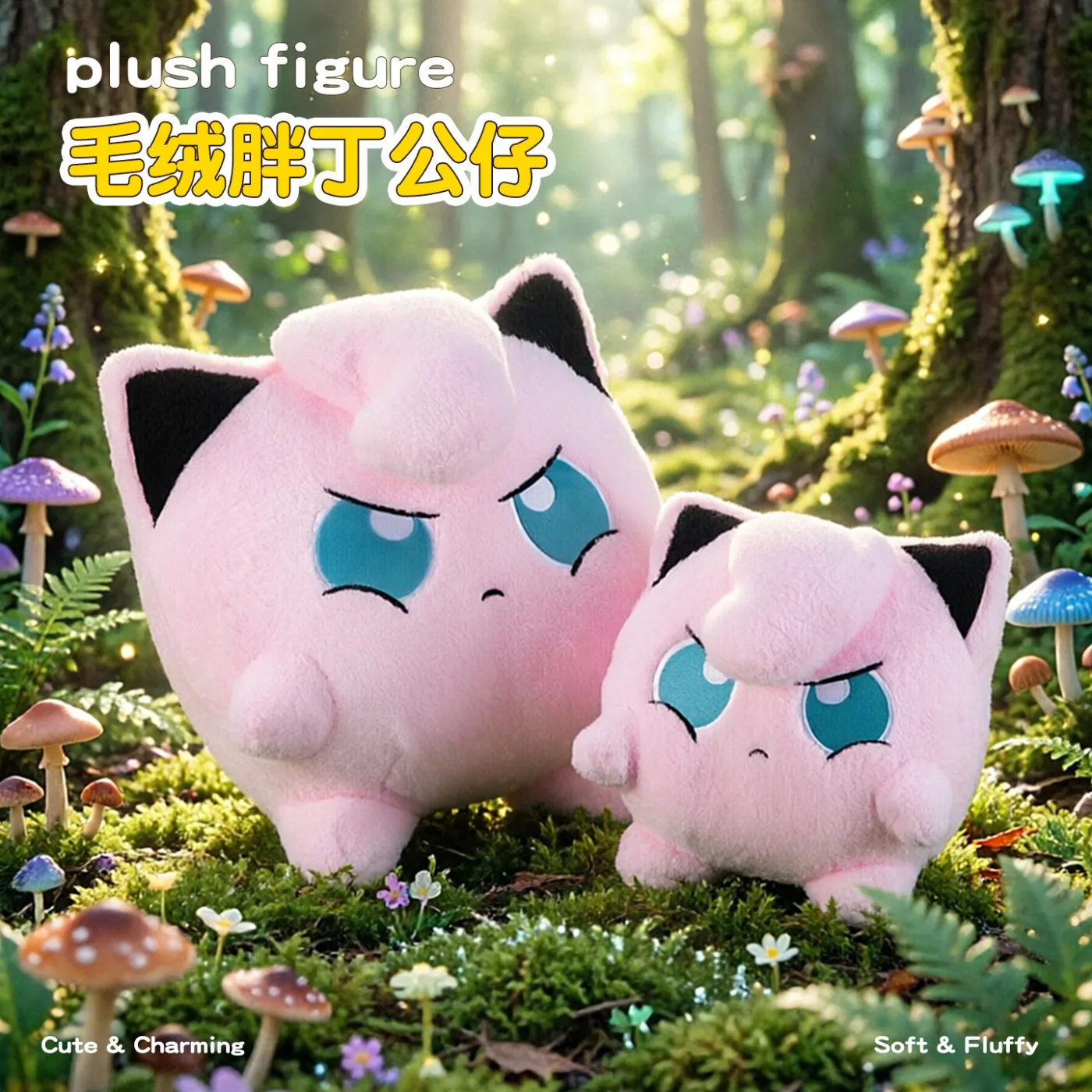 Very Soft Fluffy Jigglypuff Plush Toy Stuffed Anime Throw Pillow Japanese Style Plushies Cartoon Doll Sofa Bed Home Decor Gifts