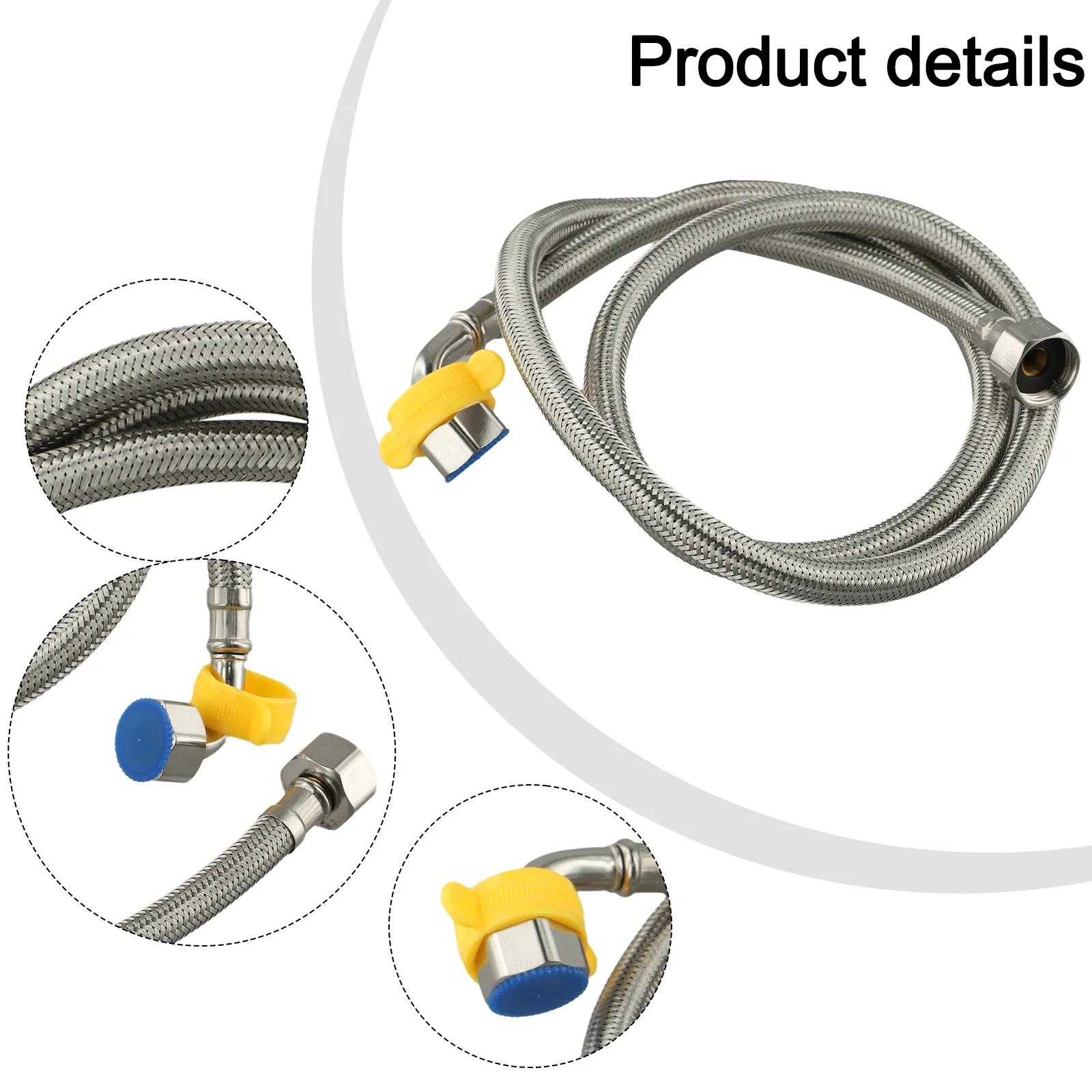 For Kitchens 1.2 1.5 2m optional Flexible Pipe Connectors Flexible Pipe For Plumbing Quick Replacement Feature
