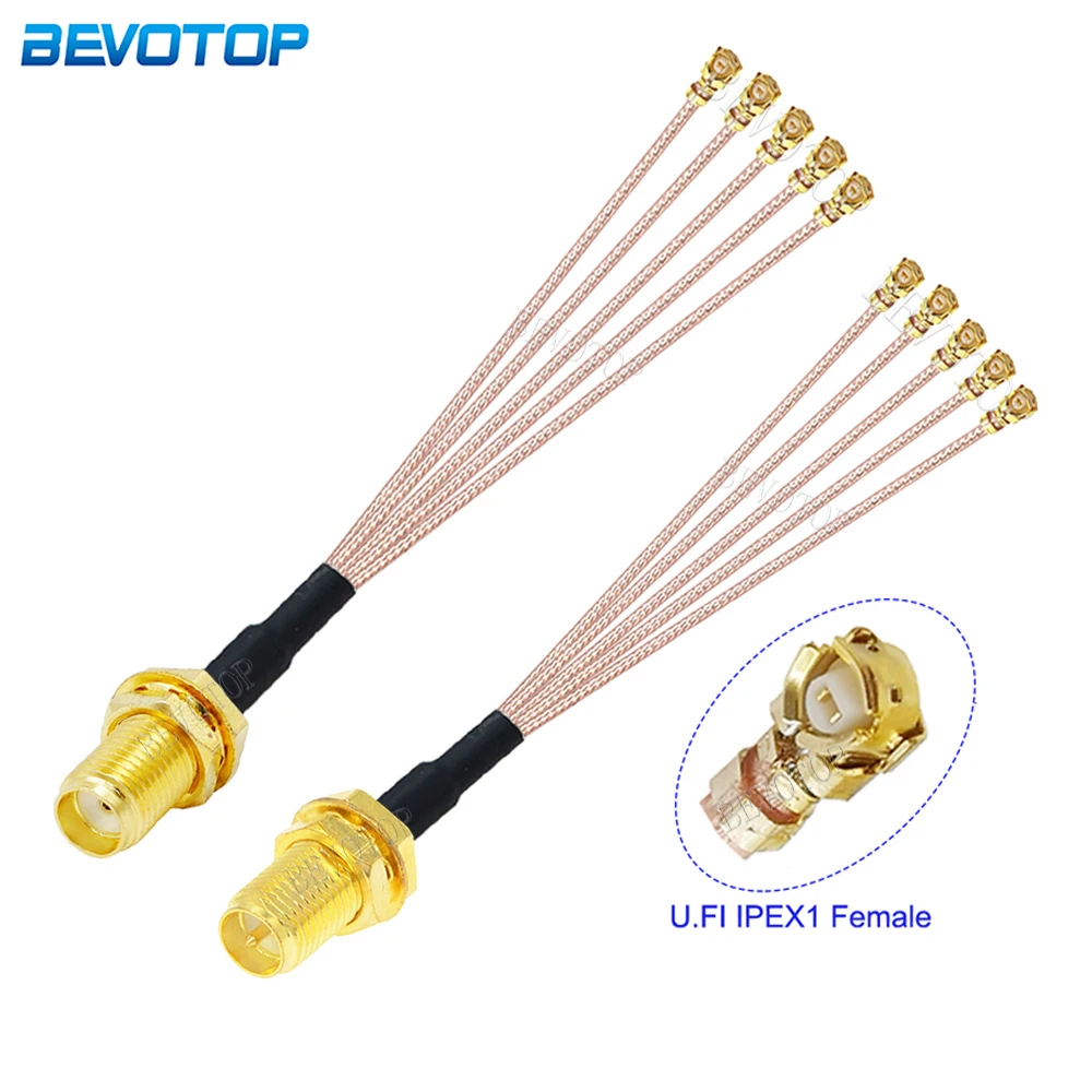 

1Pcs RG-178 SMA to Splitter RP-SMA/SMA Female to 5 x U.fl 1 Female RG178 Cable WIFI Antenna Extension Jumper Pigtail