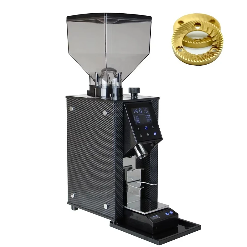 Automatic Burr Mill Espresso Coffee Grinder Titanium Cutter Electric Stainless Steel