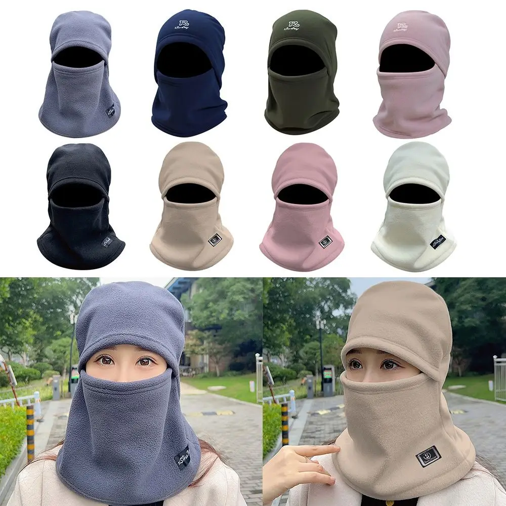 カジュアル防風ポーラーフリースバラクラバ帽子厚く暖かく保つビーニーキャップネックウォーマーフード付きフェイスマスクアウトドアサイクリングスキー