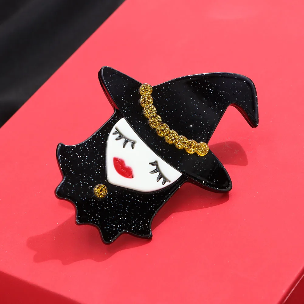 CINDY XIANG Acrylic Halloween Little Wizard Brooch New Design 2024