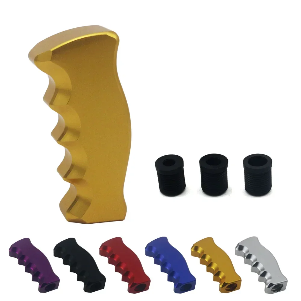 High Quality Aluminum Manual Shift Knob Gear Head Shifter Handl Pistol Grip Adapter Adjustable Gear Lever Fit Universal Car