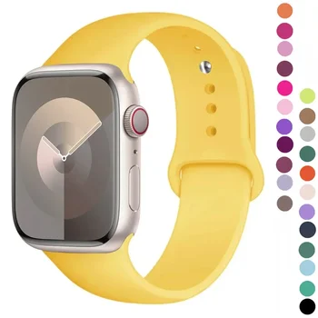 애플 워치 스트랩용 실리콘 밴드, 스포츠 팔찌, iwatch 시리즈 8, 7, 6, 5, 4, 3, SE 9, 울트라 2, 49mm, 44mm, 45mm, 40mm, 41mm, 42-38mm, 45mm 