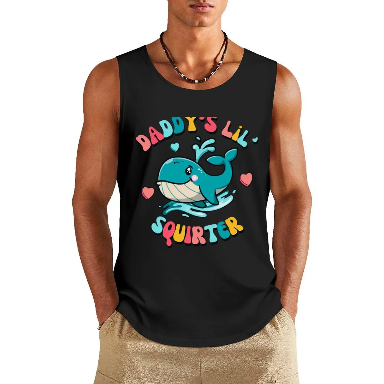 

Daddy's Lil' Squirter Funny Joke Inappropriate Raunchy Adult Humor Hoodie Sarcastic Meme Gift Offensive Tank Top
