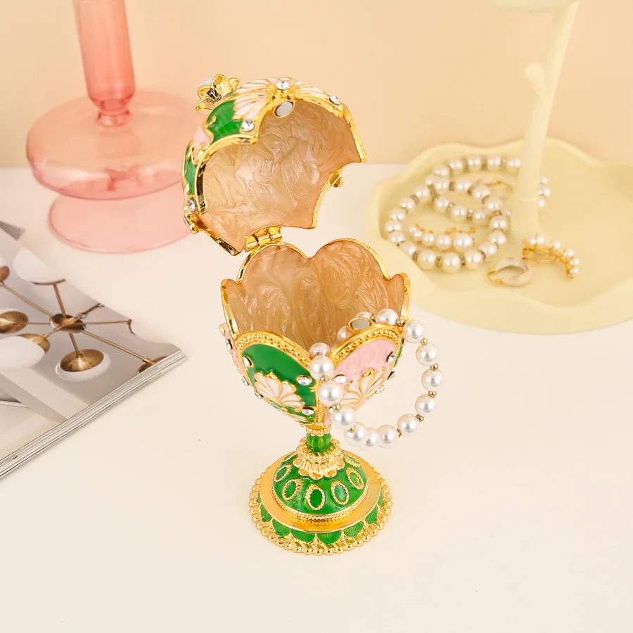 

Zml metal crafts enamel jewelry box decorative box