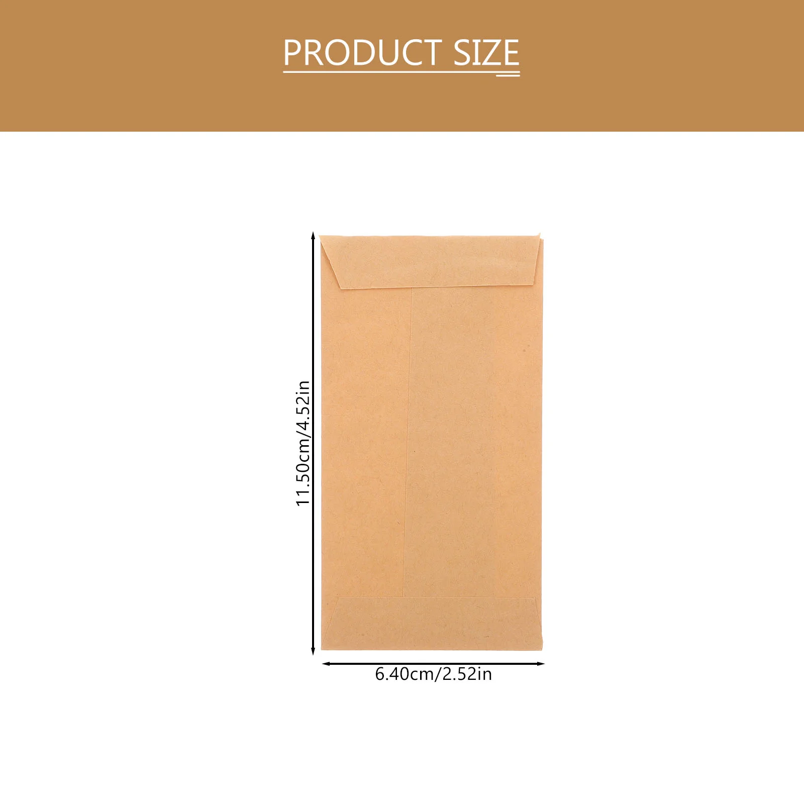 100 Pcs Small Envelope Seed Envelopes Coins Kraft Paper Business Size for Money