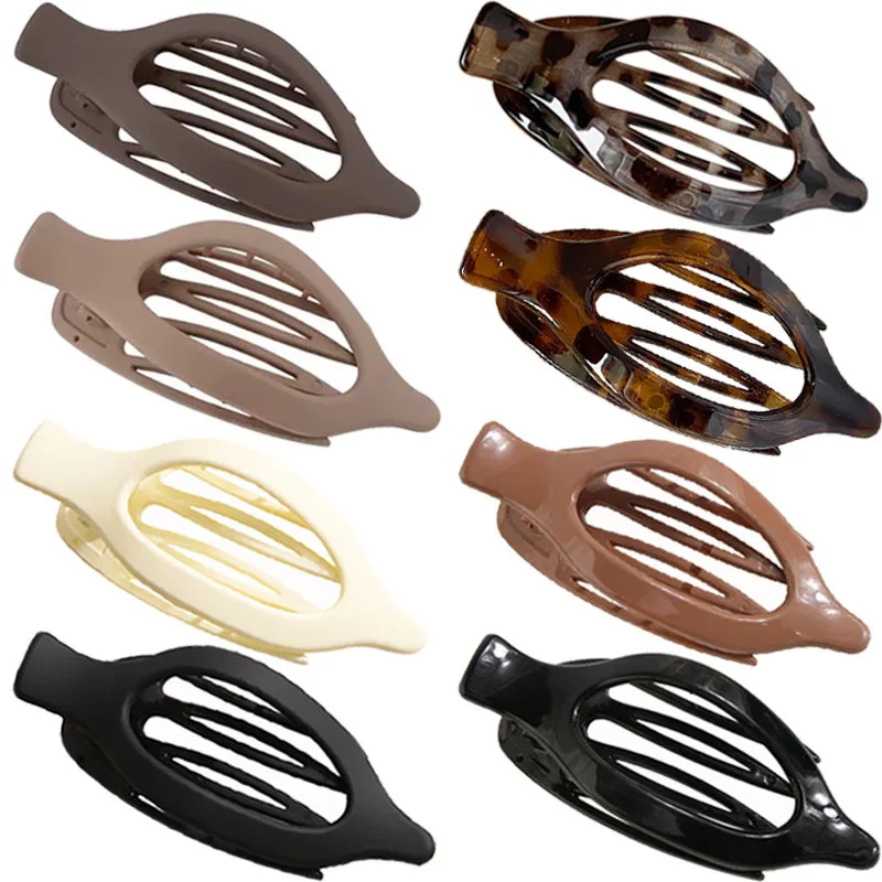 Матовый овальный утконос, большая заколка для волос в форме пучка в форме акулы