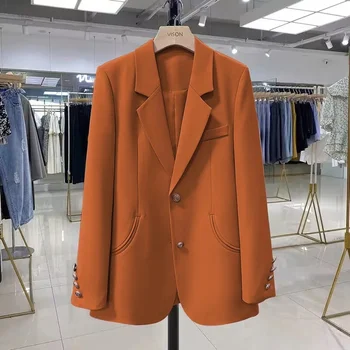 2024 neue Frühling Herbst Frauen Blazer Damen Business Arbeit tragen Langarm Single Button solide formelle Jacke weibliche Oberbekleidung Top