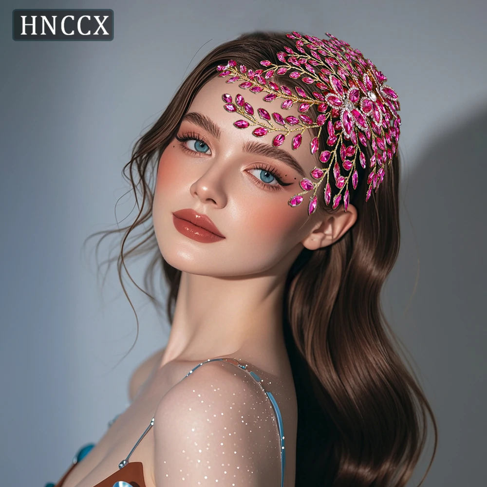 

HNCCX Trendy Rhinestone Bride Headband Wedding Tiara Shiny Wedding Hair Accessories Ladies Handmade Tiara Holiday Gifts CP852